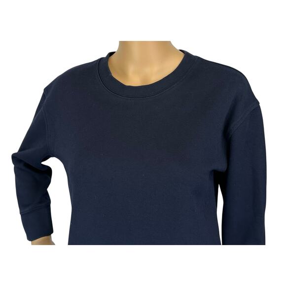 J. Crew Sequin Trim Sweatshirt Navy Blue B7027 Size XS - Picture 9 of 14